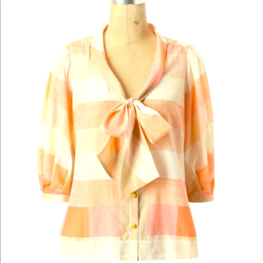 Anthropologie coral blouse [NEVER WORN]
